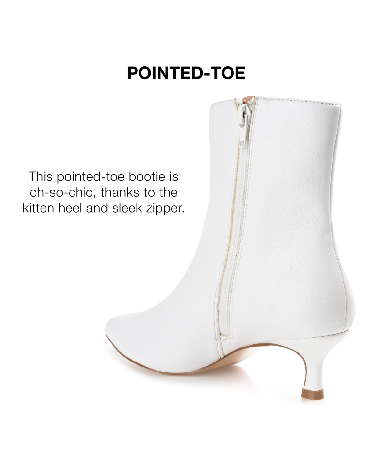 Journee Collection Women's Arely Kitten Heel Pointed Toe Dress Booties
