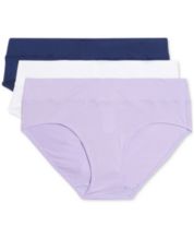 DKNY Women's Soft Stretch Microfiber 4 Pack Hipster Underwear  (Blk/Gray/Pk/Wht, L) 