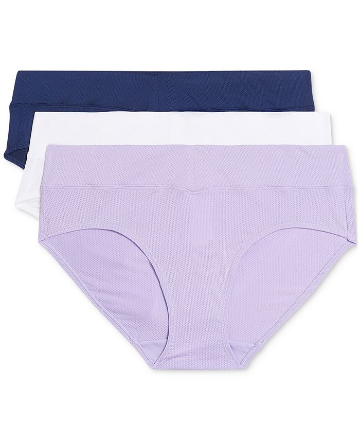 Warner's Women's 3-Pk. No Pinching No Problems Mesh Microfiber Hipster  Underwear RU4963WP - Macy's