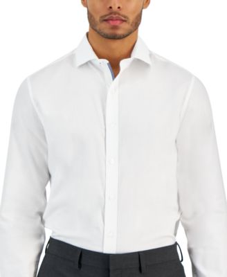 Men's Slim-Fit Diamond Dobby Dress Shirt, Created for Macy's