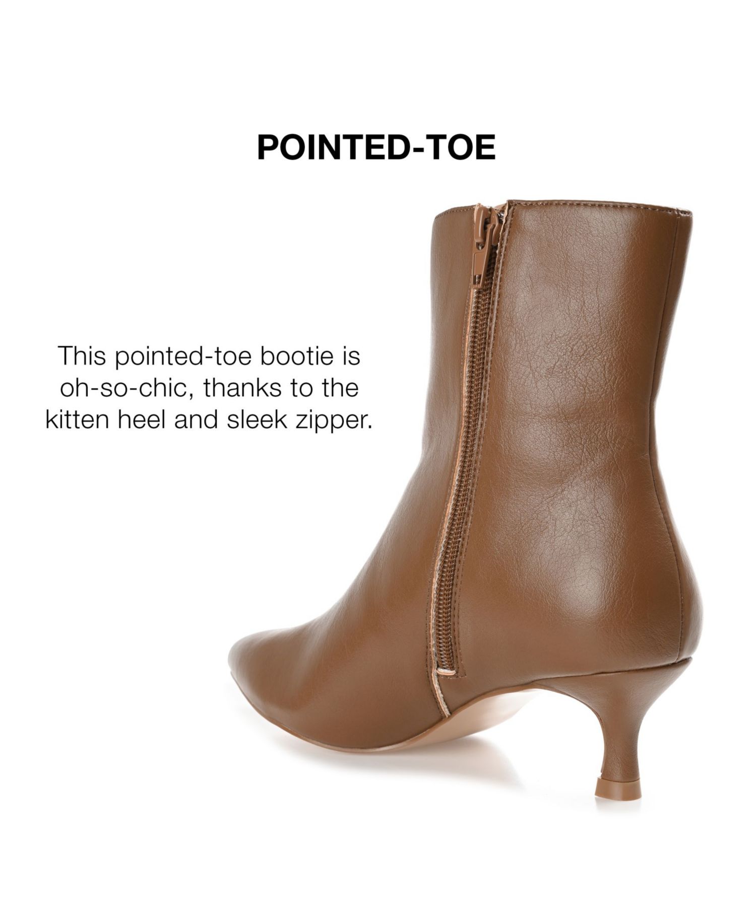 Women's Arely Kitten Heel Pointed Toe Dress Booties
