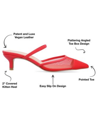 Women's Allana Mesh Kitten Heel Mules