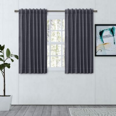 Chevron 80C/20P Sustainable Unlined Rod Pocket w/Back Tabs Curtain Panel 48"W x 54"L