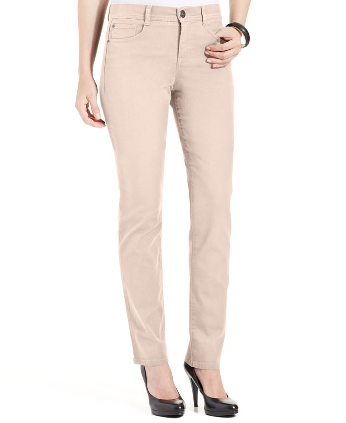 As Is Women with Control Petite Tummy Control Slim Leg Pants 