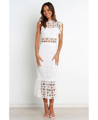 macys white maxi dress Dresses $100 and Under Fully lined and made from sequin Ceremonious Maxi Dress White |