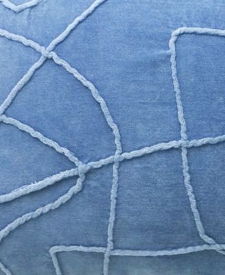 Linden Street Solid Velvet Embroidered Decorative Pillow, 14" x 24"