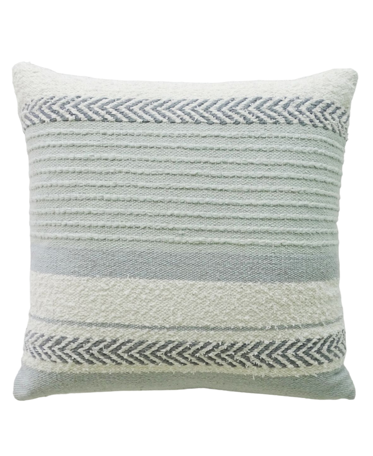 Shop Vibhsa Linden Street Handloom Woven Striped Decorative Pillow, 20" X 20" In Multi Color
