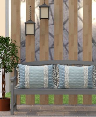 Linden Street Handwoven Buttknot Edging Decorative Pillow, 14'' x 20''