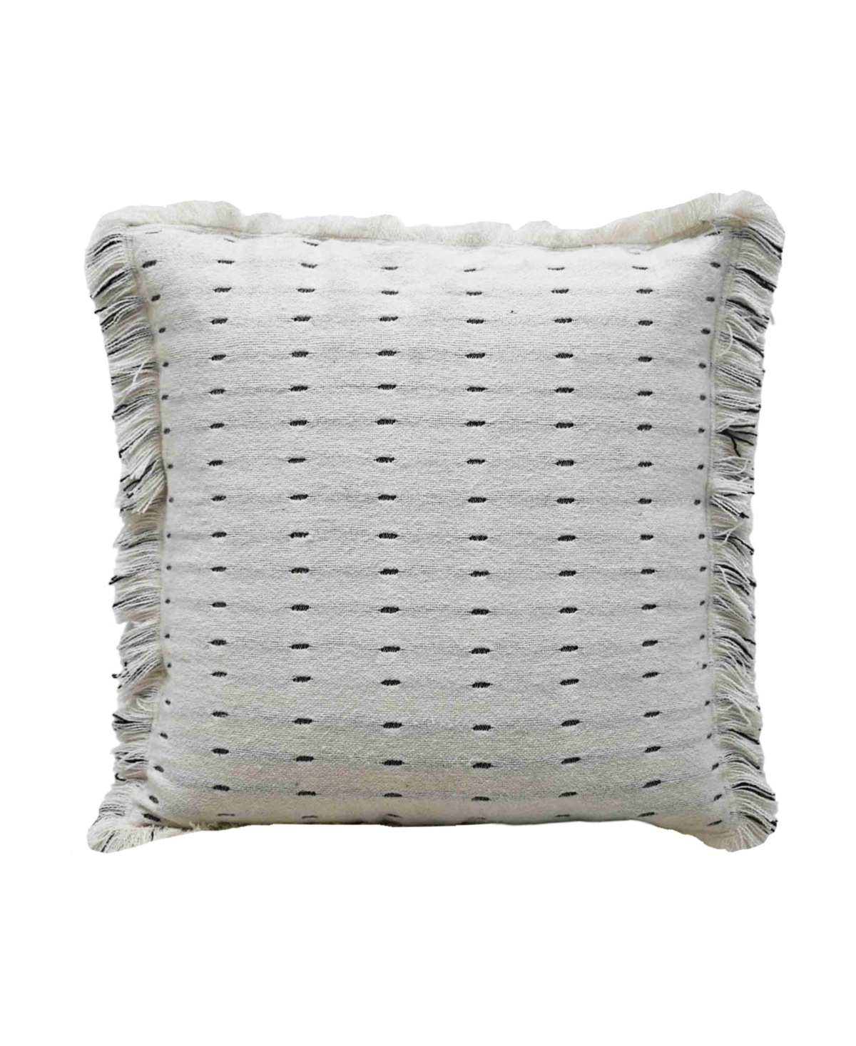 Vibhsa Linden Street Layered Handwoven Super Soft Decorative Pillow, 20" X 20" In Multi Color