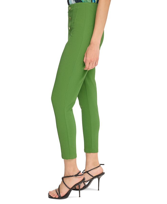 DKNY Women's Essex Ankle Pants Green Size 10
