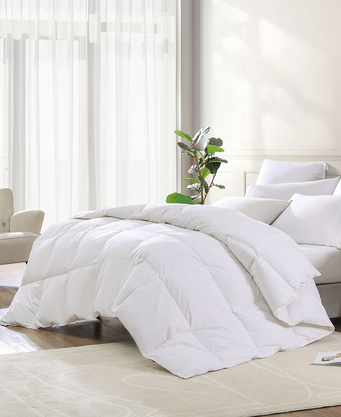 All Season Warmth White Goose Feather and Down Fiber Comforter Twin