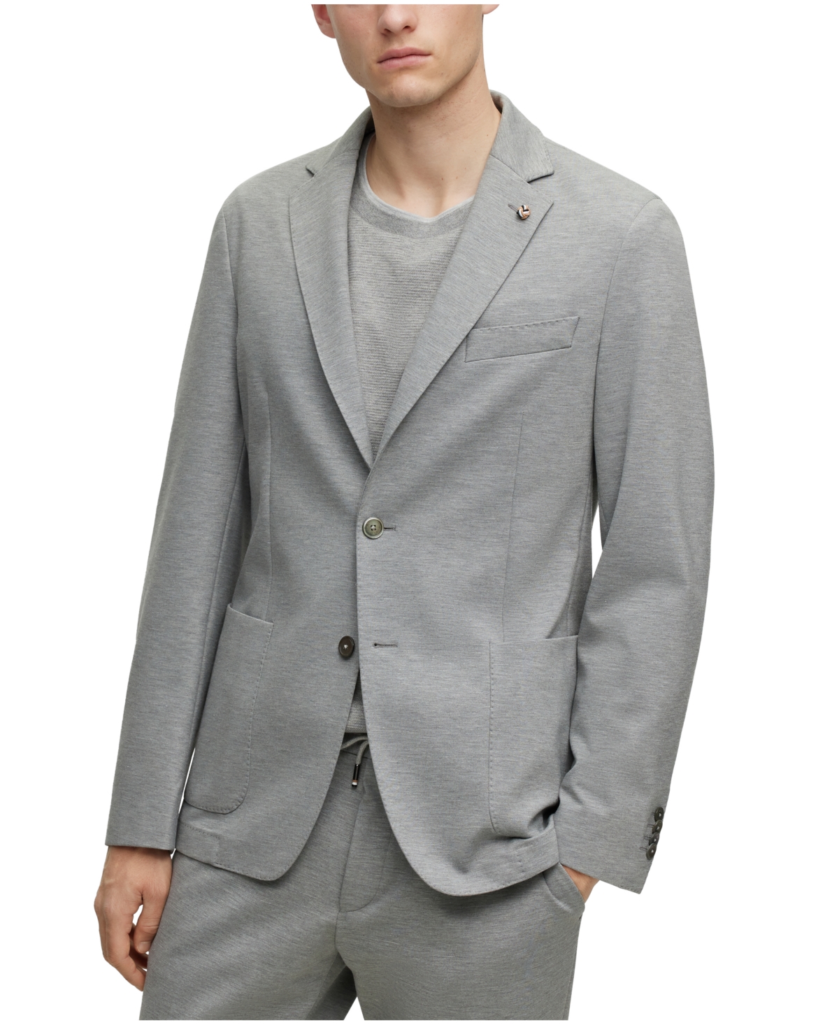 Hugo Boss Boss By  Men's Slim-fit Jacket In Silver