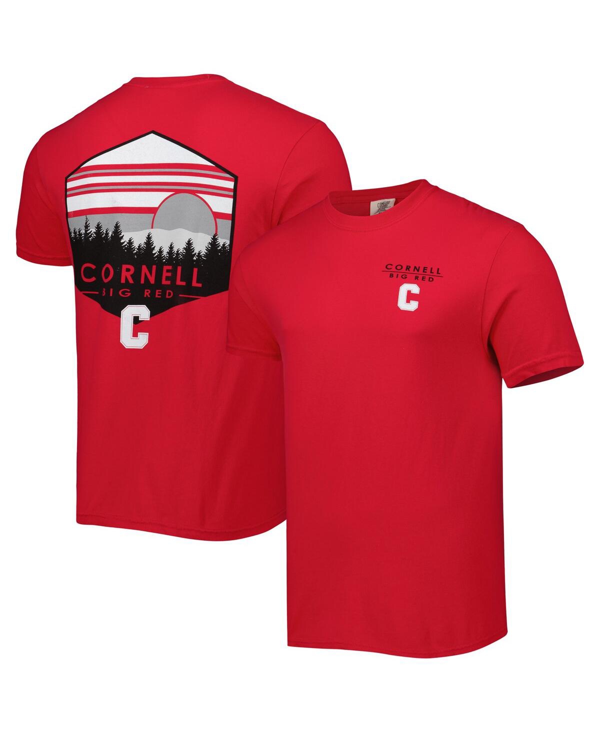 IMAGE ONE MEN'S RED CORNELL BIG RED LANDSCAPE SHIELD T-SHIRT