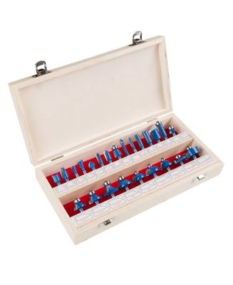 Stalwart 24-Piece Router Bit Set - Wood Routers Kit with 0.25-Inch ...