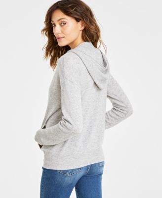 Petite 100% Cashmere Zip Hoodie, Created for Macy's