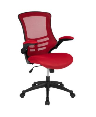 Mid-Back Mesh Swivel Ergonomic Task Office Chair With Flip-Up Arms