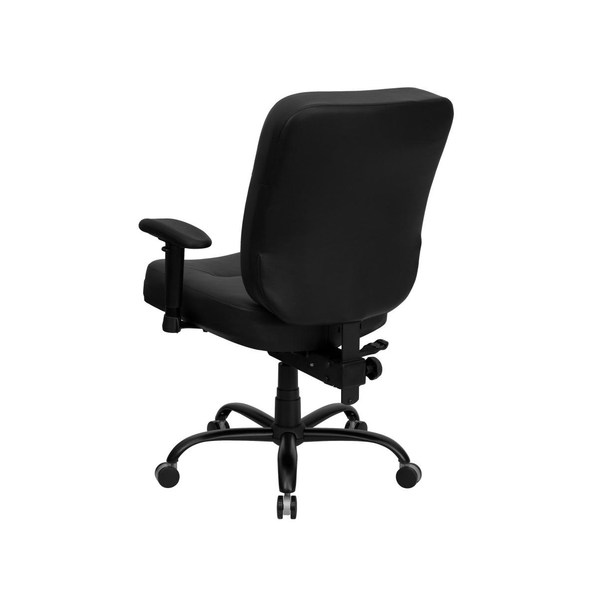 Emma+Oliver 400 Lb. Big & Tall High Back Rectangular Back Ergonomic Office Chair & Arms