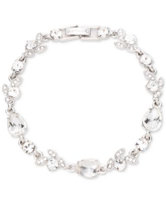 Givenchy - Silver-Tone Crystal Pear Stone Flex Bracelet