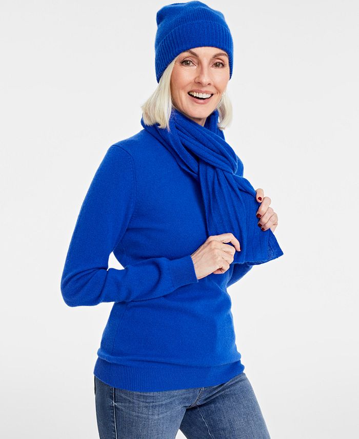 Calvin Klein Womens Knit Hat, Tech Gloves + Scarf Set Heathered
