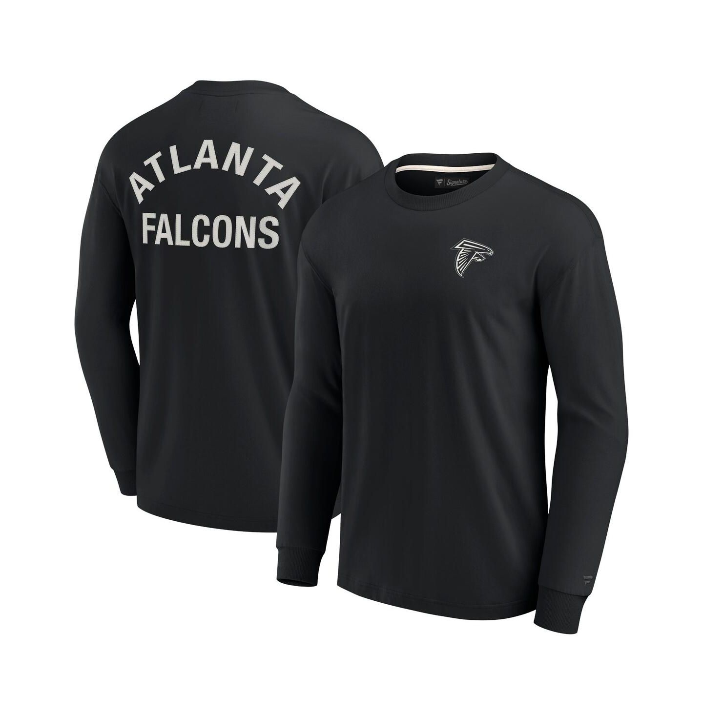 Футболка Fanatics Signature Black Atlanta Falcons Super Soft Long Sleeve — фото 2