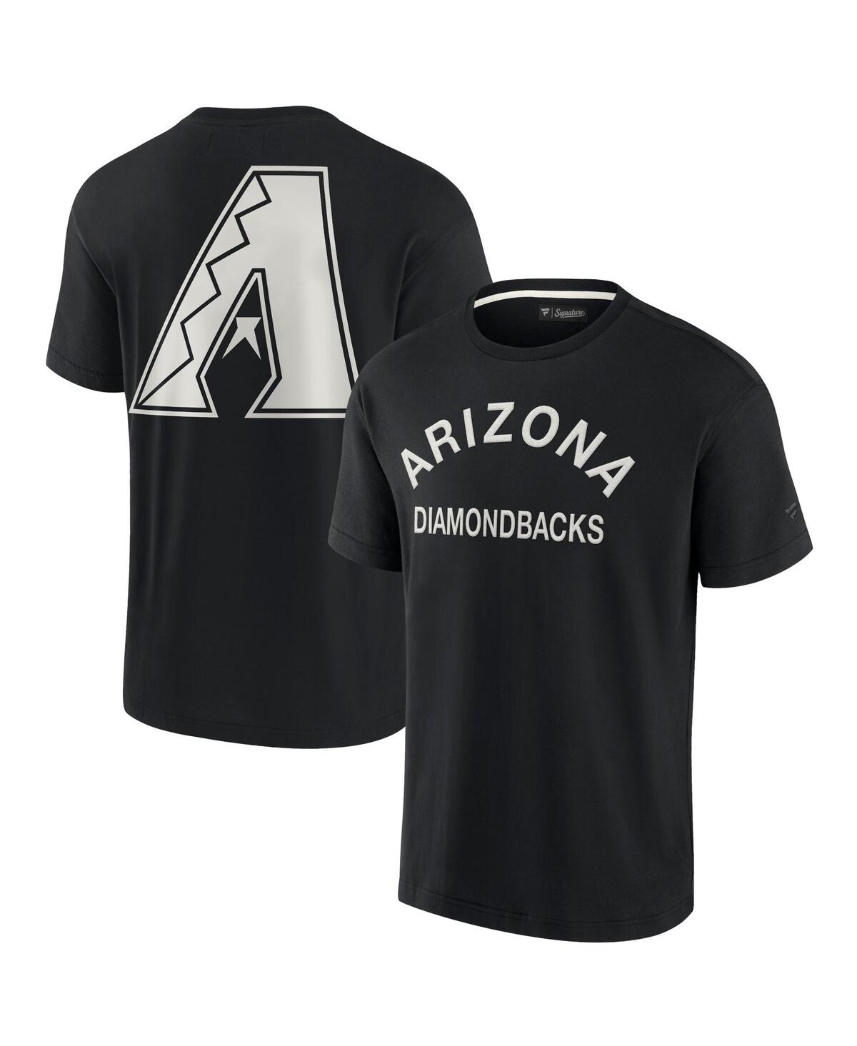 Men's and Women's Fanatics Signature Black Arizona Diamondbacks Super Soft Short Sleeve T-shirt - Black