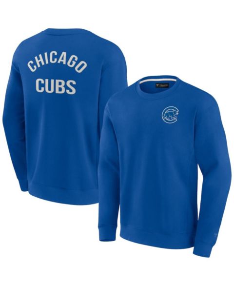 Толстовка Fanatics Signature Royal Chicago Cubs Super Soft Pullover Crew