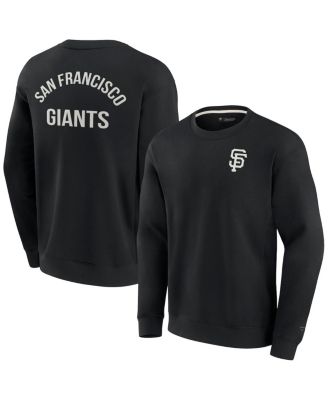 Men's and Women's Black San Francisco Giants Super Soft Pullover Crew Sweatshirt