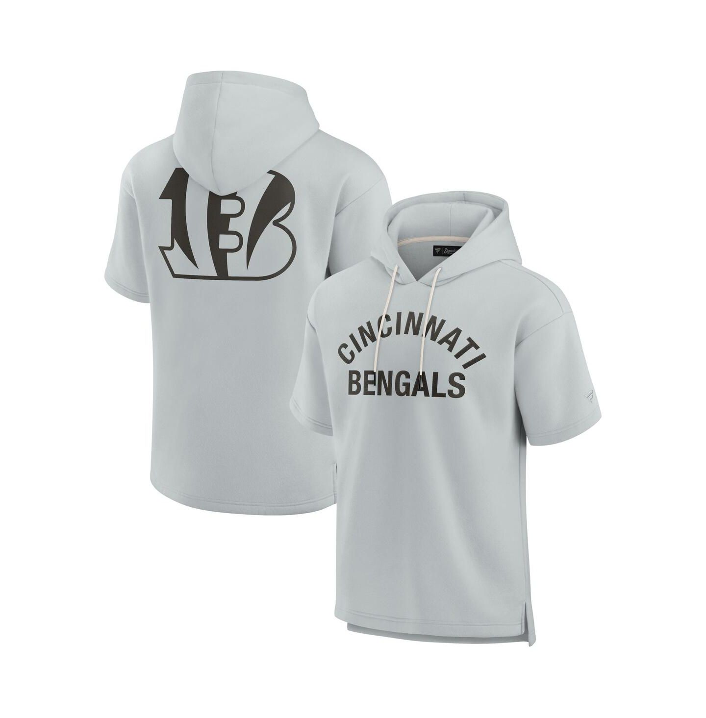 Худи Fanatics Signature Gray Cincinnati Bengals Super Soft Fleece Short Sleeve — фото 4