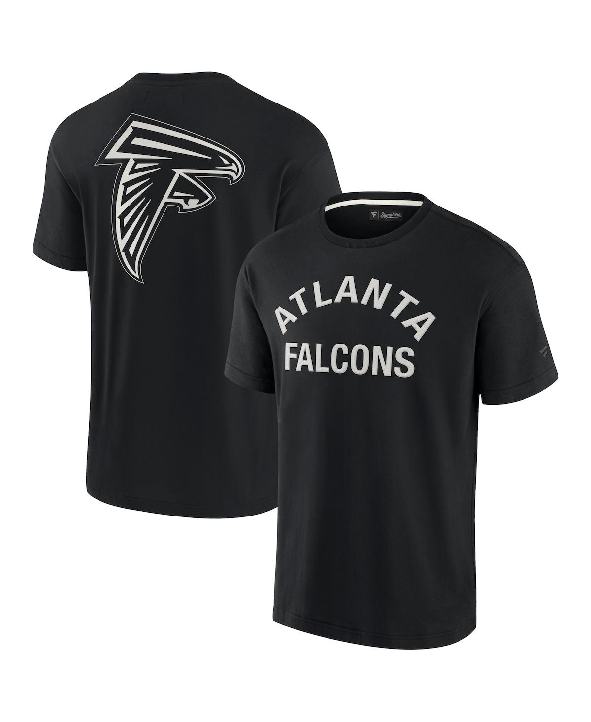 Men's and Women's Fanatics Signature Black Atlanta Falcons Super Soft Short Sleeve T-shirt - Black