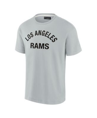 Men's and Women's Gray Los Angeles Rams Super Soft Short Sleeve T-shirt