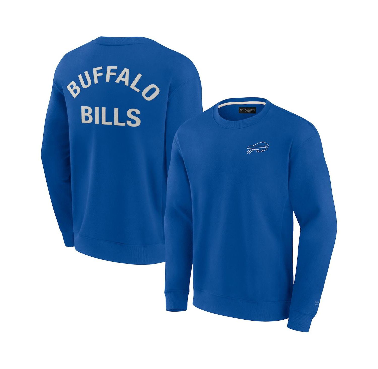 Men's and Women's Royal Buffalo Bills Super Soft Pullover Crew Sweatshirt