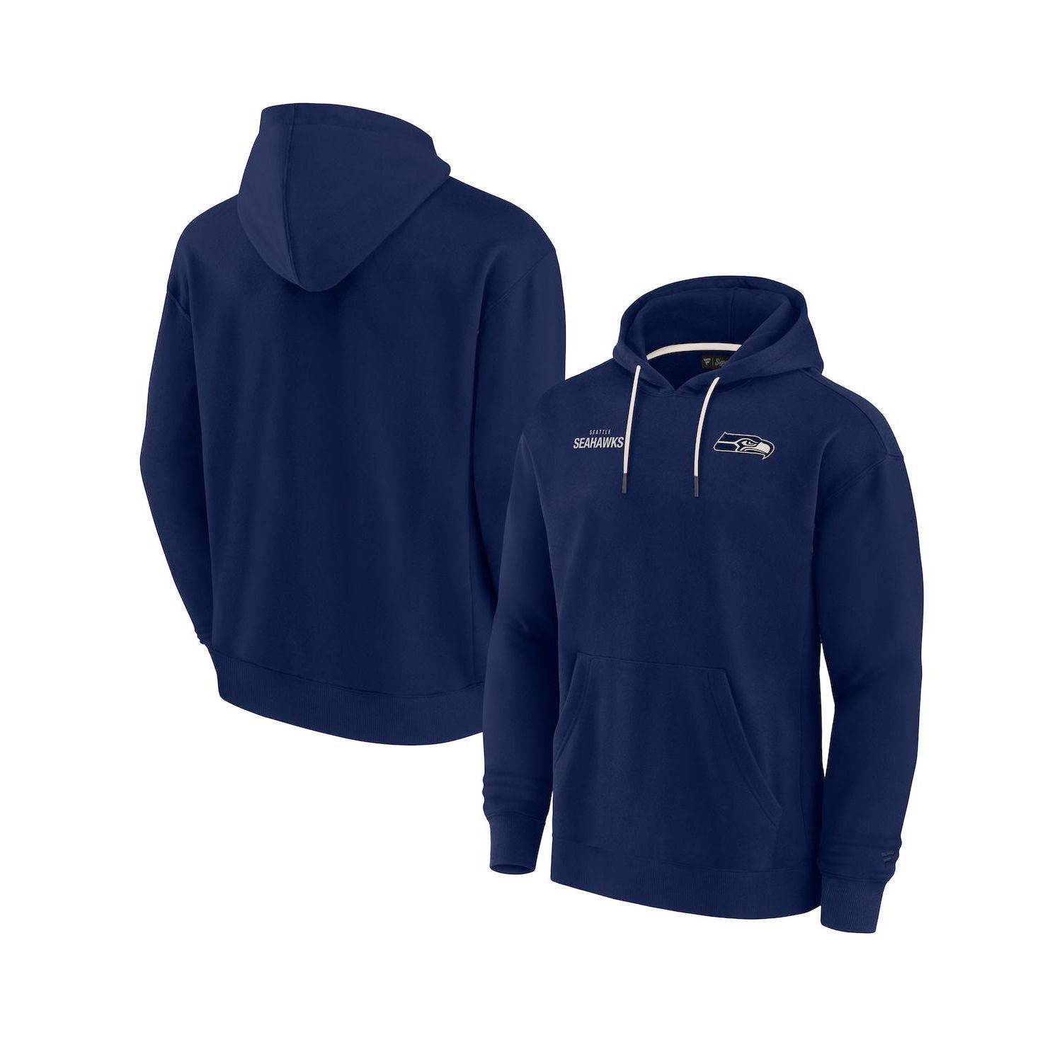Men's and Women's College Navy Seattle Seahawks Super Soft Fleece Pullover Hoodie
