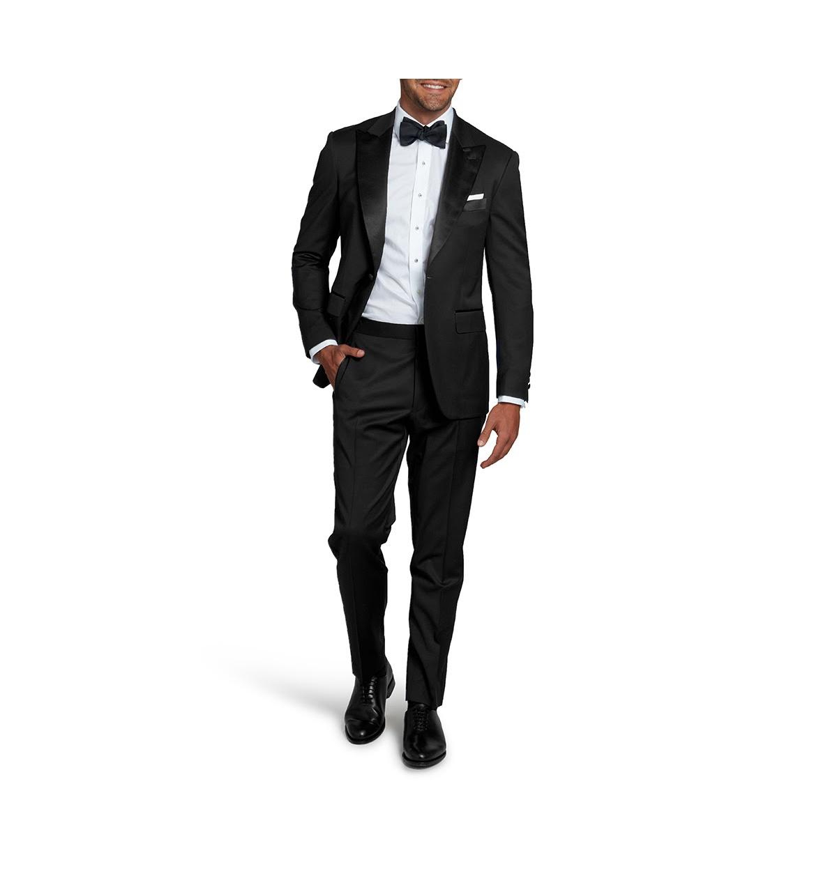 Men's Modern-Fit Mercantile Performance Tailored Tuxedo - Raven black