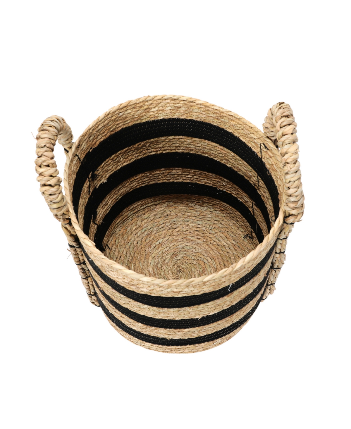 Shop Household Essentials Braided Handle Grass Basket In Natural