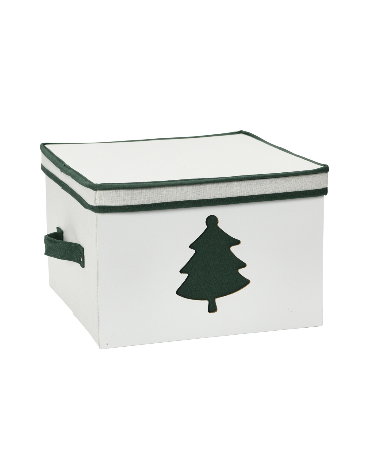 Household Essentials Holiday Box, Medium Green Tree In Cream