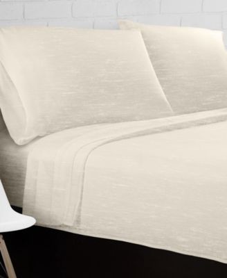 Soft Heather Jersey Knit 4-Pc. Sheet Set, Queen