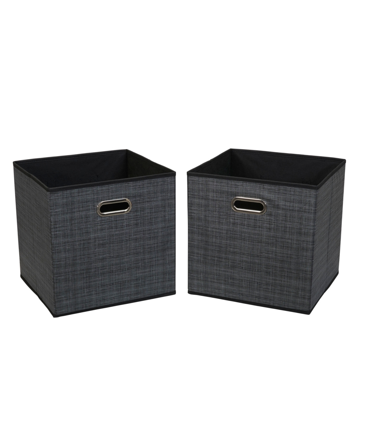 Shop Household Essentials Open Bin, Set Of 2, Black Mix In Multi Color