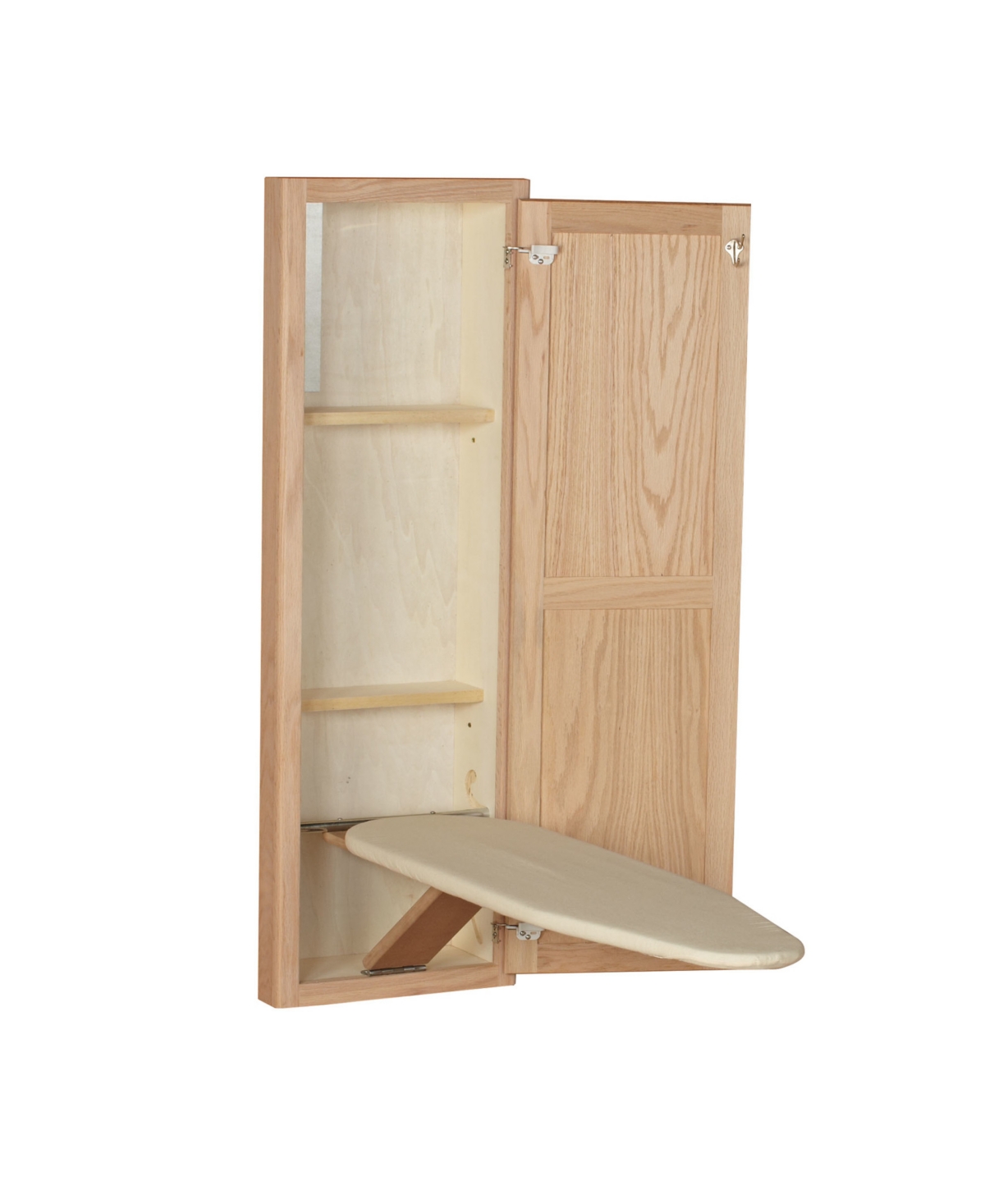 Household Essentials Stowaway Inwall Wood Cabinet, Oak In Natural