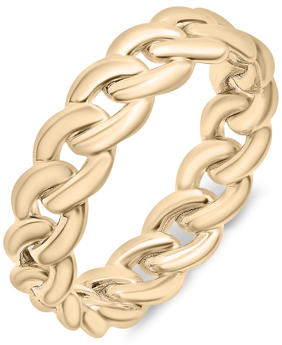 Chain Link Statement Ring in Gold Vermeil, Created for Macy's - Gold Vermeil