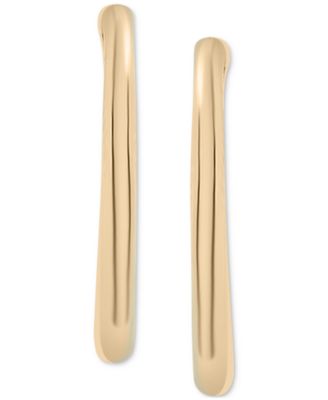 Polished Tube Small Hoop Earrings in Gold Vermeil, Created for Macy's