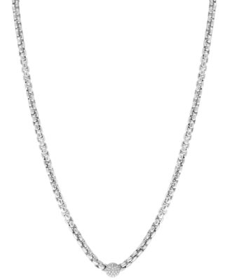 EFFY Collection - Diamond Cluster 18" Pendant Necklace (1/10 ct. t.w.) in Sterling Silver