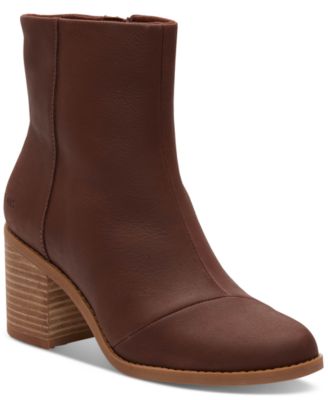 TOMS - Women's Evelyn Stacked Block-Heel Booties