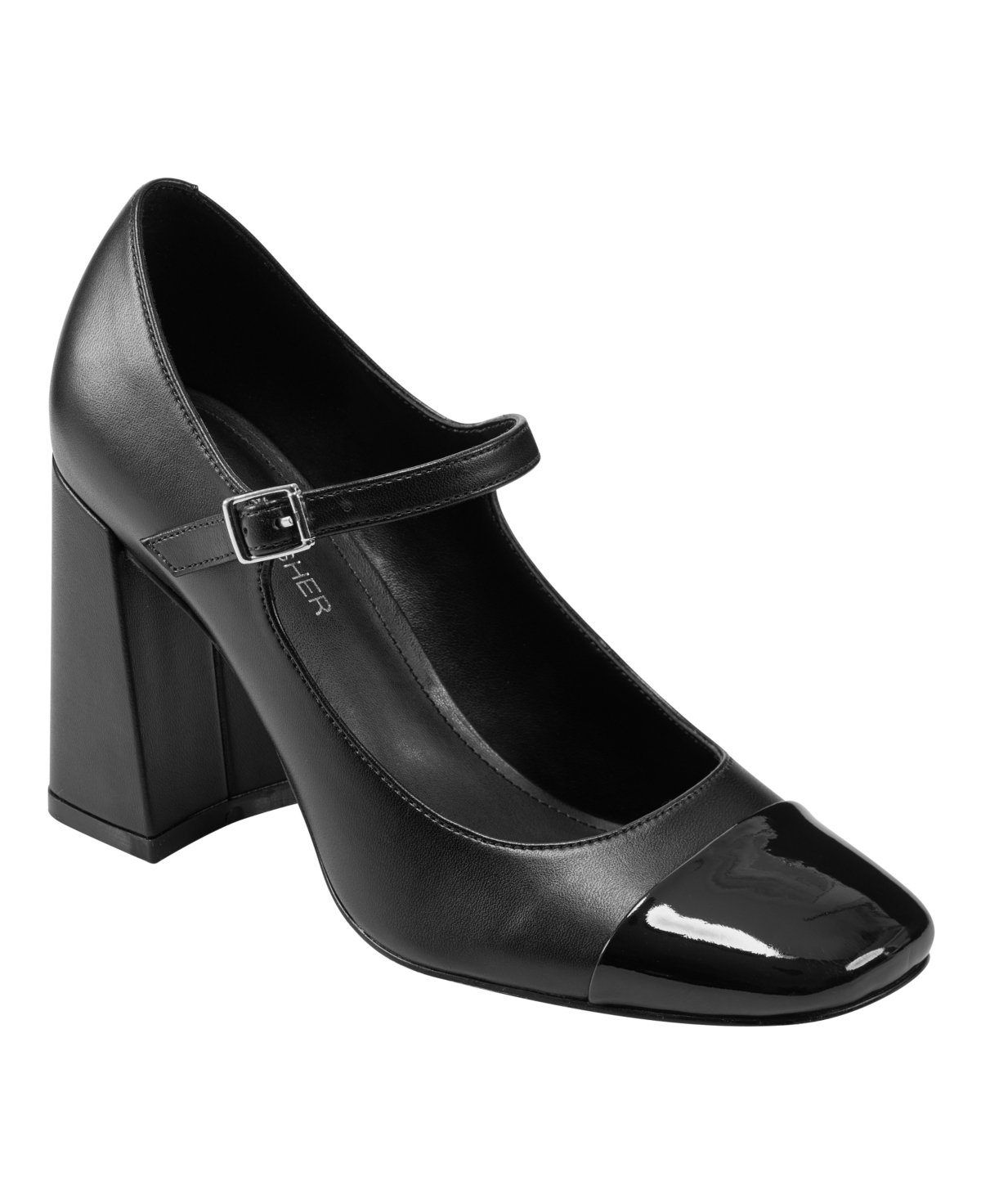 Women's Charine Square Toe Block Heel Dress Pumps - Black