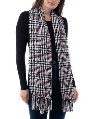Style & Co Women's Houndstooth Windowpane Scarf, Created for Macy's - Macy's