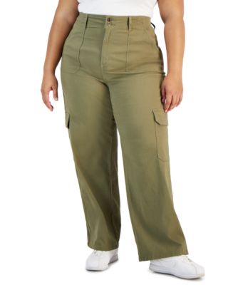 And Now This Trendy Plus Size Cinched-Hem Cargo Pants - Macy's