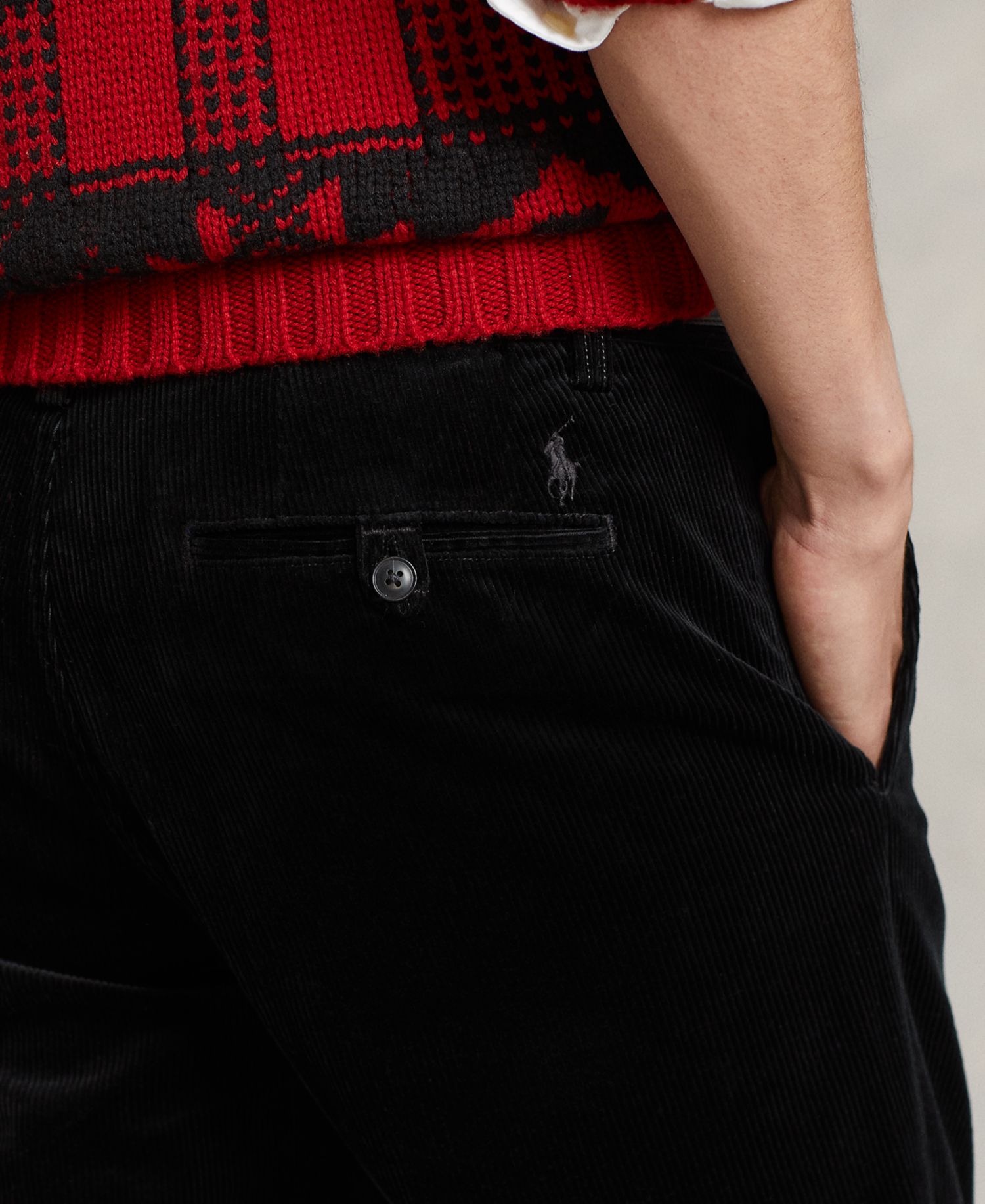 Men's Stretch Straight-Fit Corduroy Pants