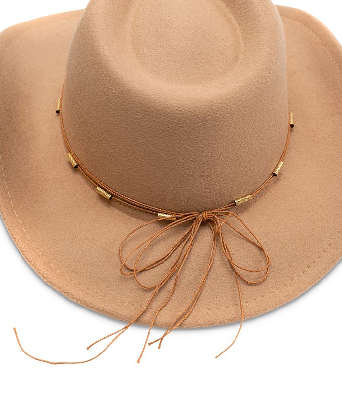 Vince Camuto Women's BeadedTrim Cowboy Hat Macy's