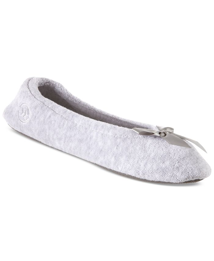 Isotoner Signature Women s Terry Ballerina Slippers Macy s