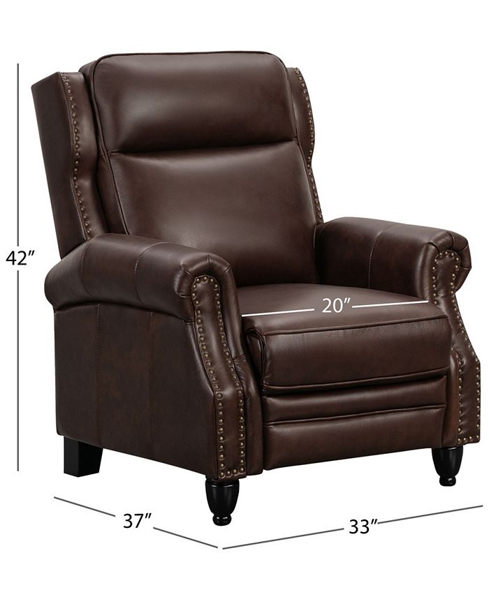 Abbyson Living Polly Leather Pushback Recliner Macy's