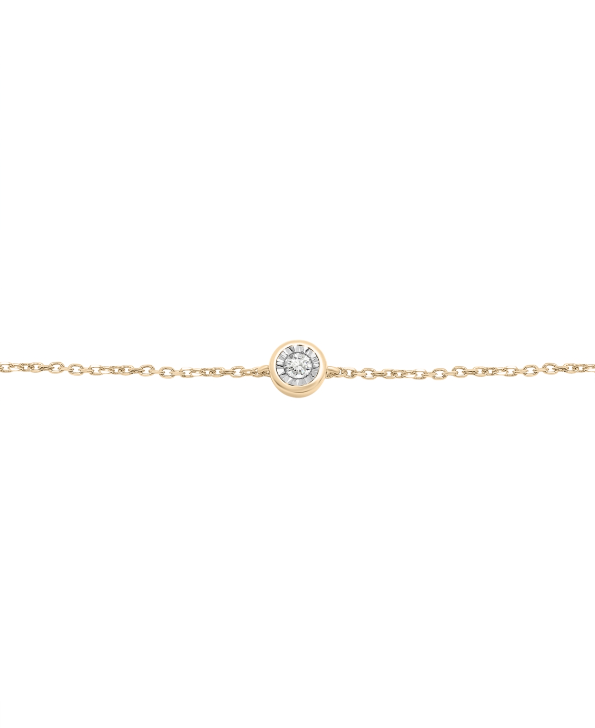 Audrey by Aurate Diamond Miracle Plate Bezel Link Bracelet (1/10 ct. t.w.)  Created for Macy's - Gold Vermeil